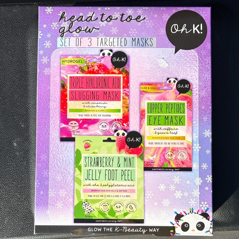 Oh K! K-Beauty Mask Set (3) Face Eye Foot Peel Skincare Bundle NIB - Picture 8 of 8